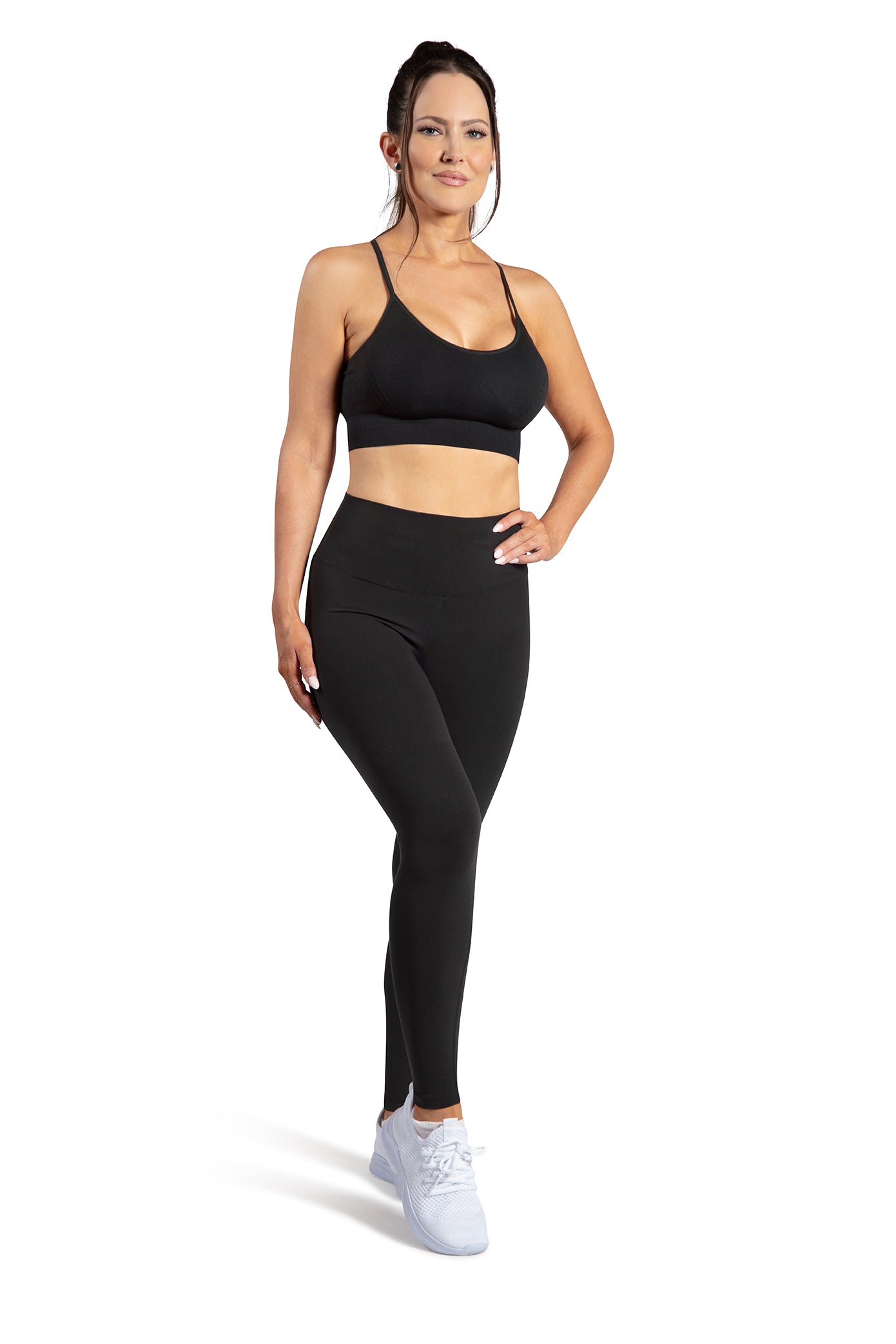 Elio Workout Leggings, Tummy Control High Waisted Yoga Pants, Super Soft, Tight,Breathable Pocketless Leggings, American Brand Leggings