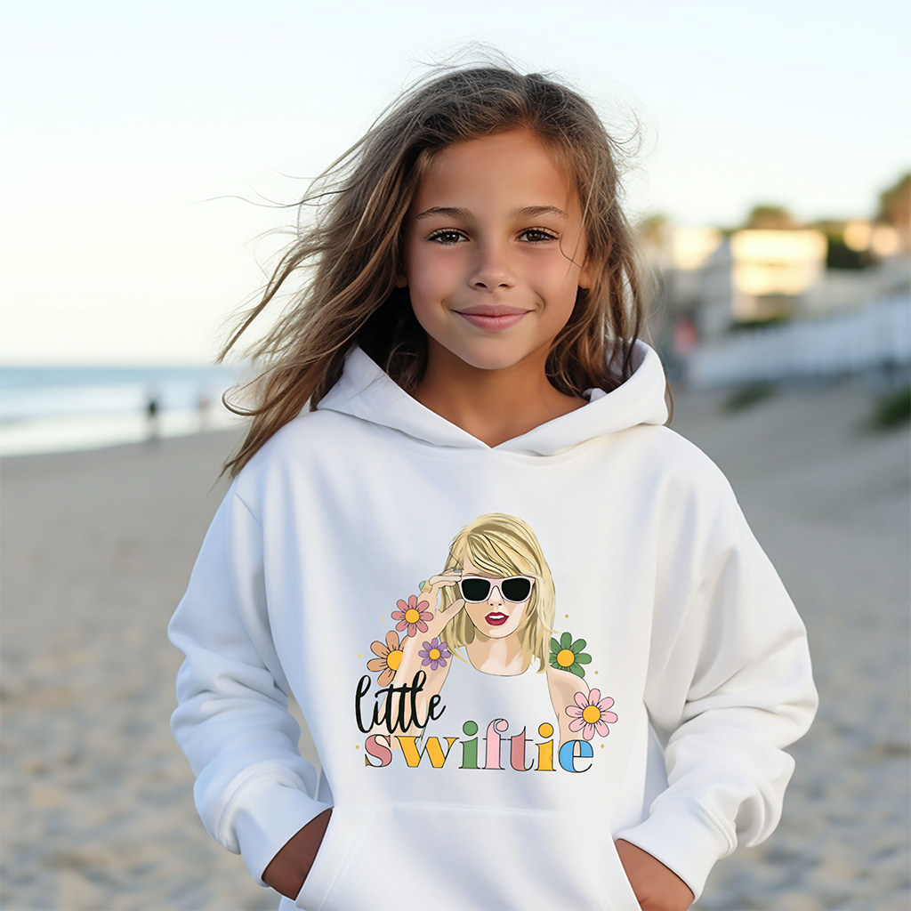 Little Swiftie Girls Shirt: Taylor Swift Fans Youth Size hoodie