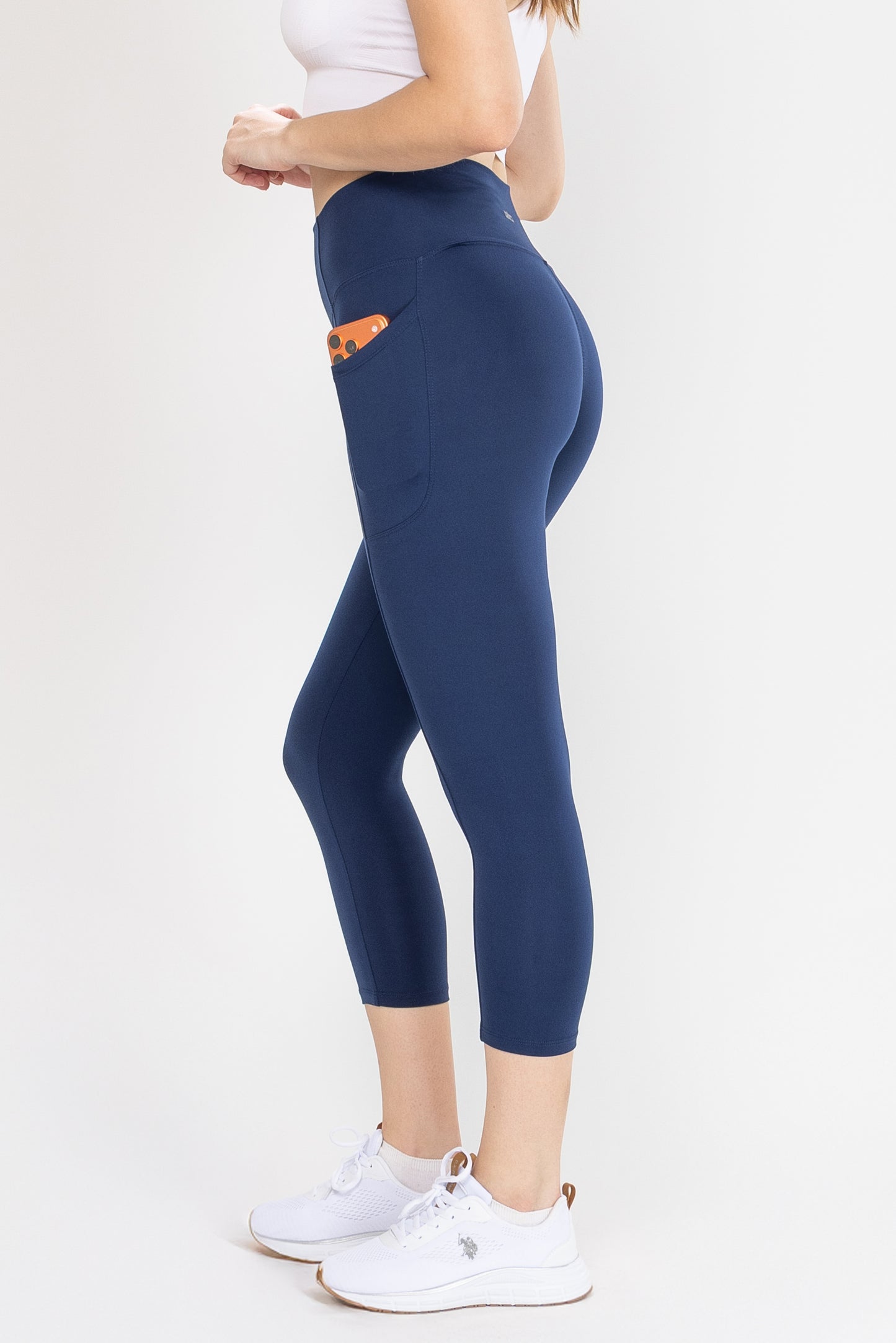 Elio 7/8 Navy  Leggings With Pocket, Soft,Tight,Breathable